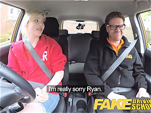 fake Driving college Back seat cootchie squirting